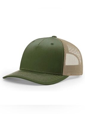 Richardson Olive Green & Tan Mesh Trucker Hat